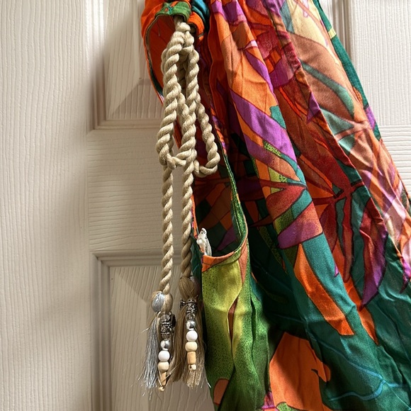 NEW True Destinations Vneck Tropical Print Sun Dress - Picture 2 of 4